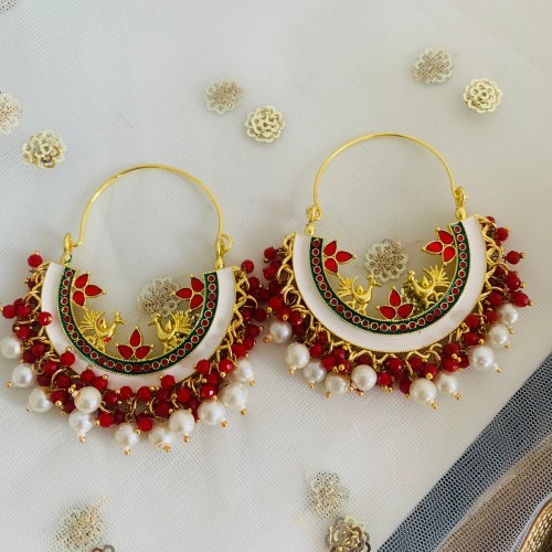 Meenakari Hoop Earrings