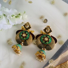Jade Aanya peacock Earrings