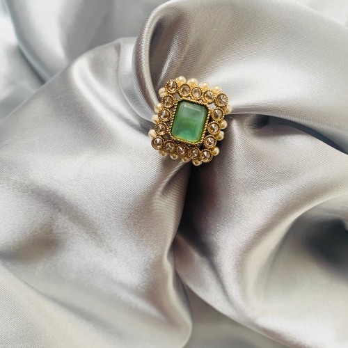 Mint Rectangle ring