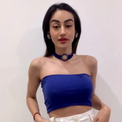 Royal Blue Beaded choker set