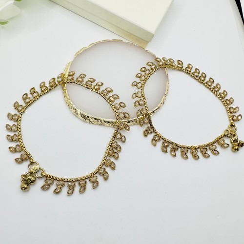 Antique Gold Anklets/Payal