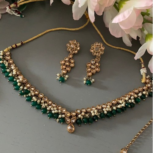 Green Mahira Necklace Set