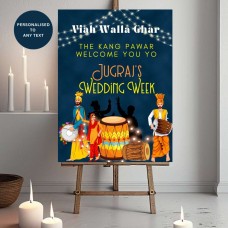 Punjabi Wedding Welcome Sign - Pre-Wedding, Jaggo, Party, Printed on Foamex, Extra Large Foamex, Truck Art