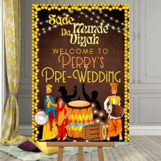 Sade Munde Da Viyah, Punjabi Wedding Welcome Sign, Printed