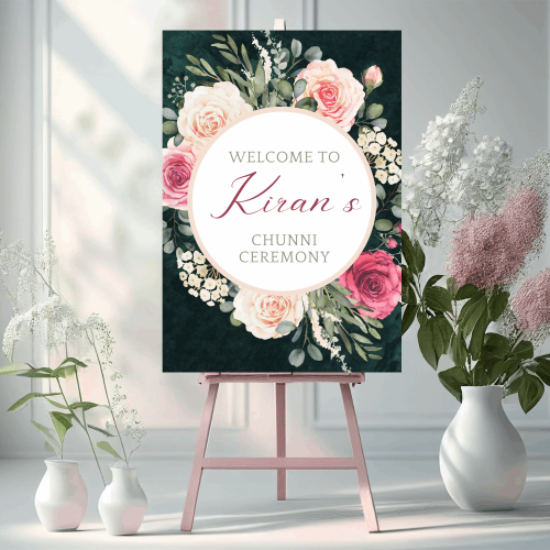 Floral Wedding Welcome Sign | Digital