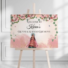 Graceful Drapes: Chunni Welcome Sign