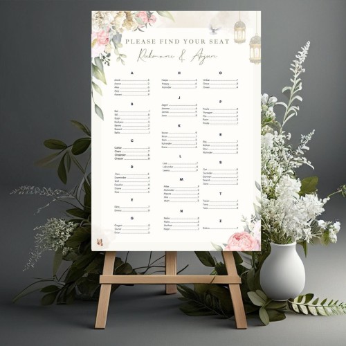 Wedding Seating Chart Plan | Printed | Elegant and Modern | Persoanlised