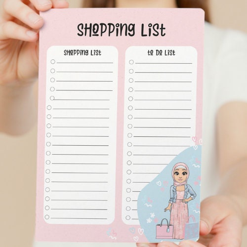 Islamic Shopping and To Do List - A5 - 50 sheets