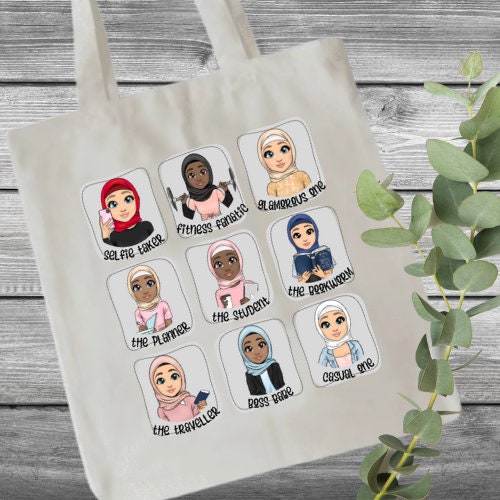 Muslim Hijabi Tote Bag - Islamic gift - muslim woman gift