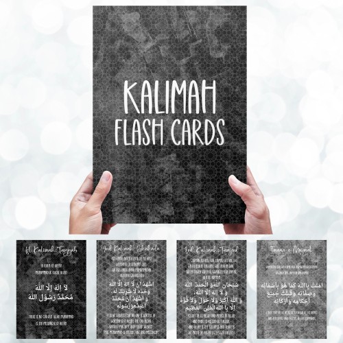 Kalimah flash cards - adults, boys and girls - islamic gifts - eid and ramzan gifts - learning