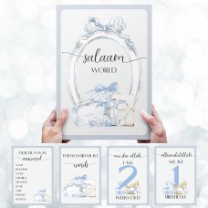 Islamic Baby Vintage Milestones - muslim baby girls and boys - islamic gifting - new and expectant parent gifting - baby gifitng