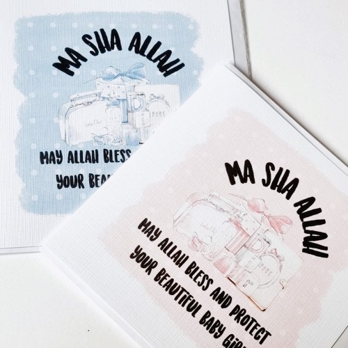 New baby Ma Sha Allah card - Islamic cards - new parents - gifting