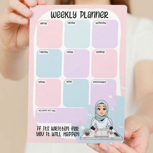 Islamic Weekly Planner - A5 - 50 sheets