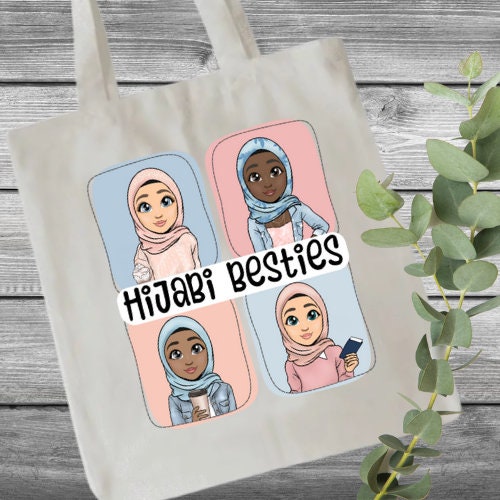 Hijabi Besties Tote Bag - Islamic gift - muslim woman gift