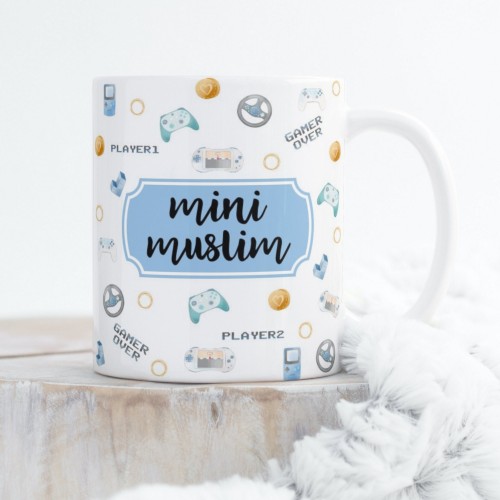 Blue Mini Muslim Mug - 11oz and 6oz - birthday gifts