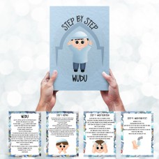 Digital Download Blue Wudu flash cards - islamic gifts - eid and ramzan gifts - learning