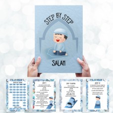 Digital Download Blue Salah flash cards - islamic gifts - eid and ramzan gifts - learning