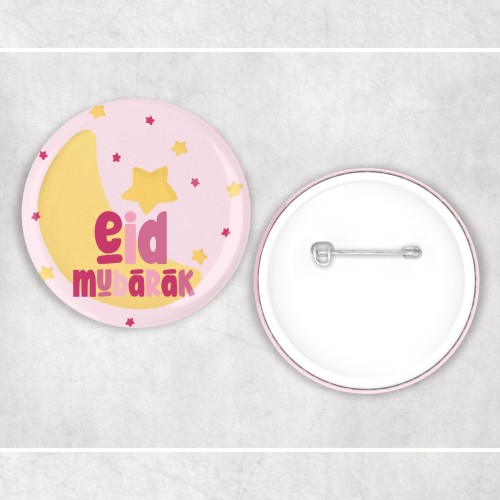 Children's Islamic Eid Mubarak Star and Moon Badge Muslim Gifts - Muslim Baby Pin, Button - Ramadan Eid Gifts - Islamic