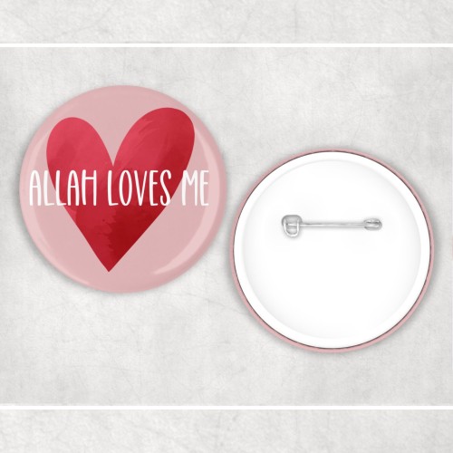 Children's Islamic Allah Loves Me Badge Muslim Gifts - Muslim Pin Badges - Eid Gifts - Islamic Gifts