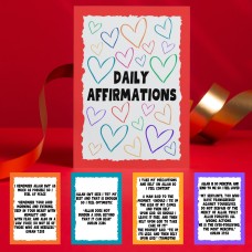 Quranic Daily Affirmations flash cards - Islamic learning madrassah and mosque gifts - eid gifts a6