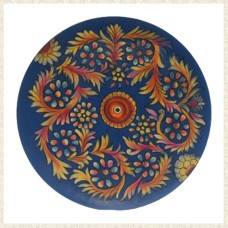 Hand Painted Wooden Wall Plate of a floral design