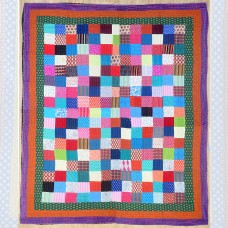 Multicolor small checks Quilt 7ft x 5.5ft