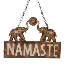 Namaste Elephant Welcome Door Hanging