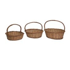 Handmade Round Bamboo Baskets