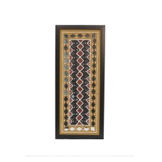 Handmade Lippan Art Wall Frame with Mud Design With Glass Chips BLACK & BROWN