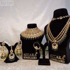 Full Bridal Set - Meenakari Emerald