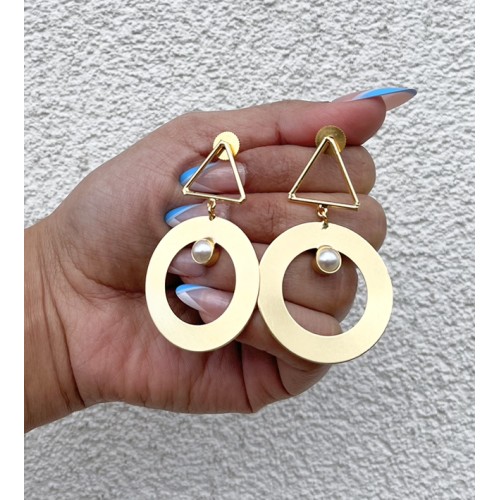 Disk Drop Earrings