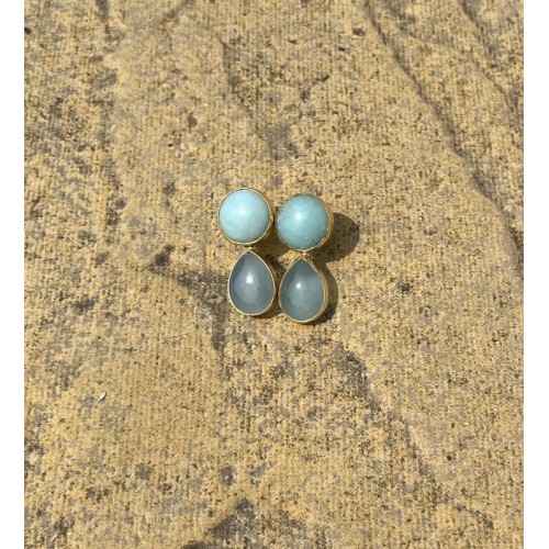 Blue drop earrings