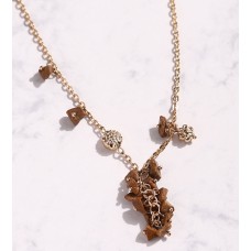 Brown hanging stone necklace
