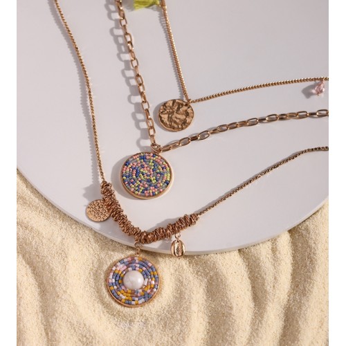 Multicolour bead / layer necklace