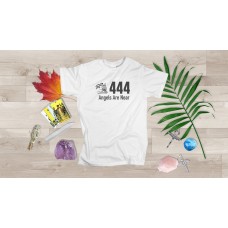 444 Angel Messages T-shirts Angels Are Near (Spiritual Clothing) Ladies Men Personalised Gift