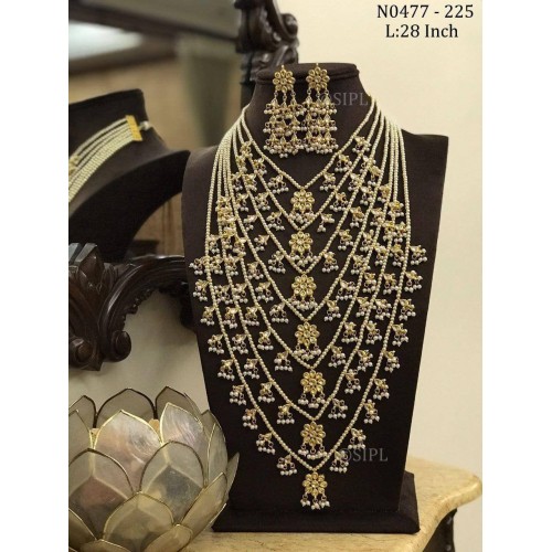 Seven layer Kundan Necklace, Rajsathani jewelry,Rajwada Haar,Indian jewelry,Sabyasachi wedding necklace,seven layers satlada necklace