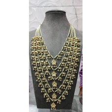 Five layer pachi kundan ranihaar, ,Rajwada Haar,Indian jewelry,Sabyasachi wedding necklace,five layers necklace, pachi kundan necklace