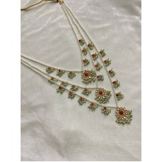 Pachi kundan ranihaar, 3 layer ranihaar, kundan ranihaar, wedding jewelry, long bridal kundan necklace