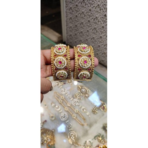 Indian bridal gold plated jada,designer kada,Bracelet, rajwadi Kada, Traditional Bracelet, Antique Bangle, Bracelet for Women,Heavy Bracelet