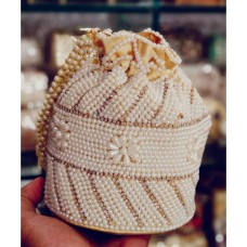 Beautiful Heavy pearl bridal Style Potli Bag For Women, Bridal Handbag ,party handbag, gift for her,embroidery potlis,pearl bags, potli