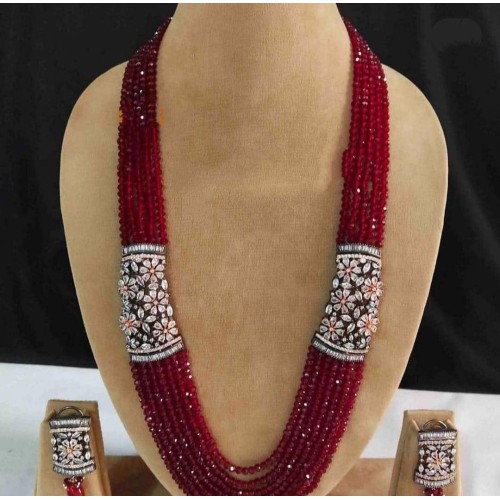 Ad long Necklace,Rajsathani jewelry,Rajwada Haar,Indian jewelry,Sabyasachi necklace,engagement necklace,wedding set,ad long beaded Necklace