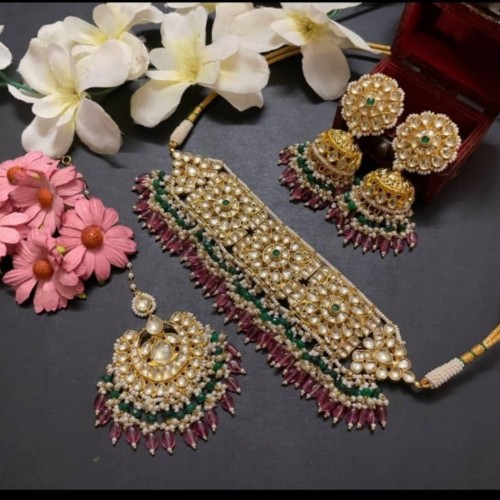 Real pachi kundan choker,kundan choker,golden polish choker,Rajsathani jewelry,Rajwada Haar,Indian jewelry,Sabyasachi wedding jewelry