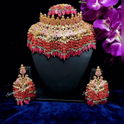 Heavy bridal meenakari kundan choker jewelry set,kundan bridal jewelry,Rajwada Haar, Indian jewelry,Sabyasachi wedding necklace,wedding set,