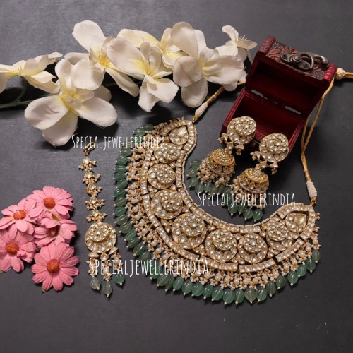 Real pachi kundan Necklace,Rajsathani jewelry,Rajwada Haar,Indian jewelry,Sabyasachi wedding jewelry,wedding set,kundan necklace combo,choke