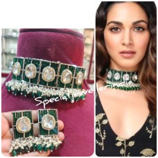 Polki Kundan choker Set,Faux Diamond Choker set,Rajsathani jewelry,indian jewelry,Sabyasachi inspired wedding necklace set,Statement jewelry