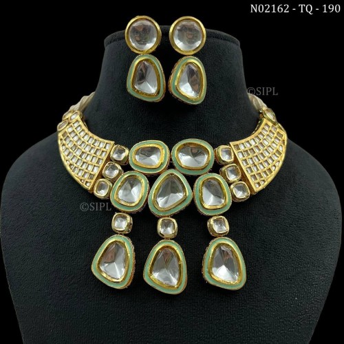 Meenakari- Kundan Necklace, Rajsathani jewelry, Rajwada Haar, Indian jewelry, Sabyasachi wedding necklace, antique stone necklace set