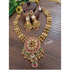 Pachi kundan Necklace, Rajwada Haar,Indian jewelry,Sabyasachi wedding necklace,pachi kundan long necklace,wedding set,kundan necklace combo