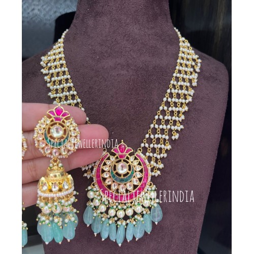 JHROKHA necklace /pachi kundan/gold plated /handcrafted necklace/pachi kundan jewelry