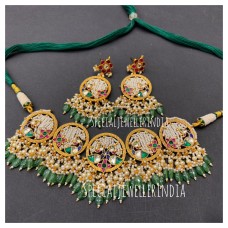 Pachi kundan choker set,Kundan Necklace,Rajsathani jewelry,Rajwada Haar,indian jewelry,Sabyasachi wedding necklace, wedding set