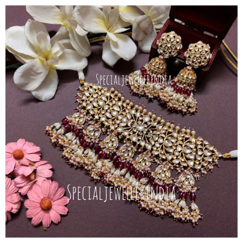 Pachi kundan choker Necklace,Rajsathani jewelry,Rajwada Haar,Indian jewelry,Sabyasachi wedding jewelry,wedding set,kundan necklace combo,